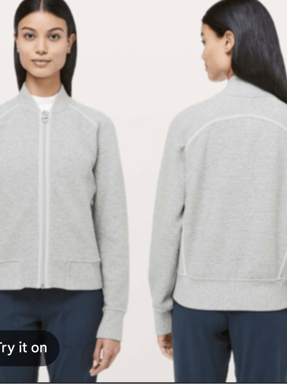 Lululemon Grey Bomber Jacket